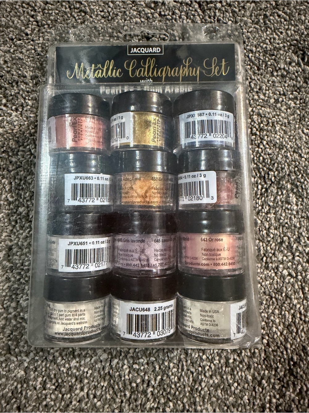 Jacquard Metallic Calligraphy Set with Pearl Ex & Gum Arabic